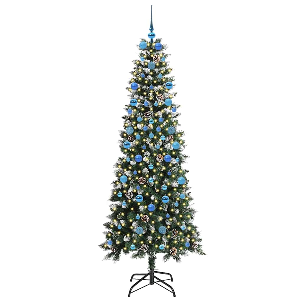 Kunstkerstboom met 300 LED Groen 210 cm PVC en Plastic en Staal is nu te koop bij PeponiXL, paradijselijk wonen!