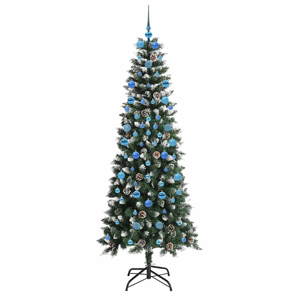 Kunstkerstboom met 300 LED Groen 210 cm PVC en Plastic en Staal is nu te koop bij PeponiXL, paradijselijk wonen!