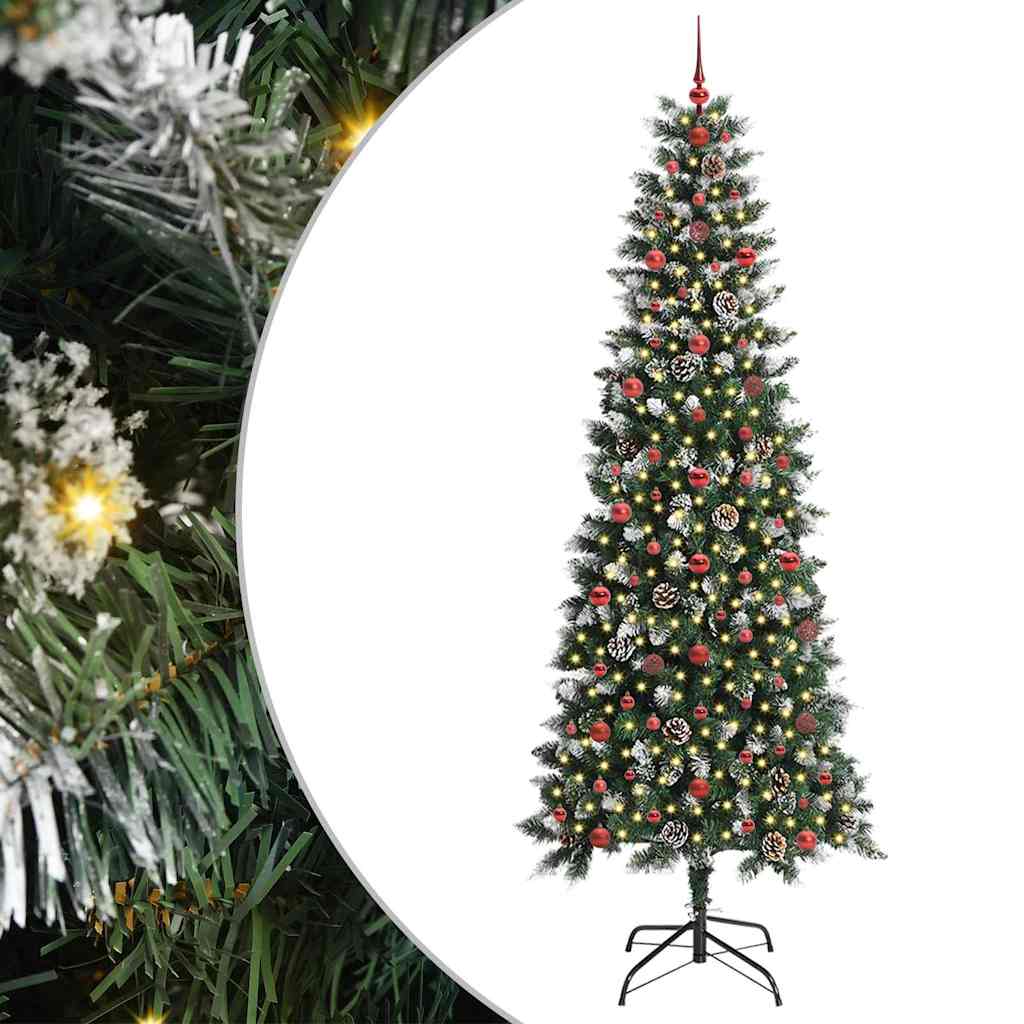Kunstkerstboom met 300 LED Groen 240 cm PVC en Plastic en Staal is nu te koop bij PeponiXL, paradijselijk wonen!