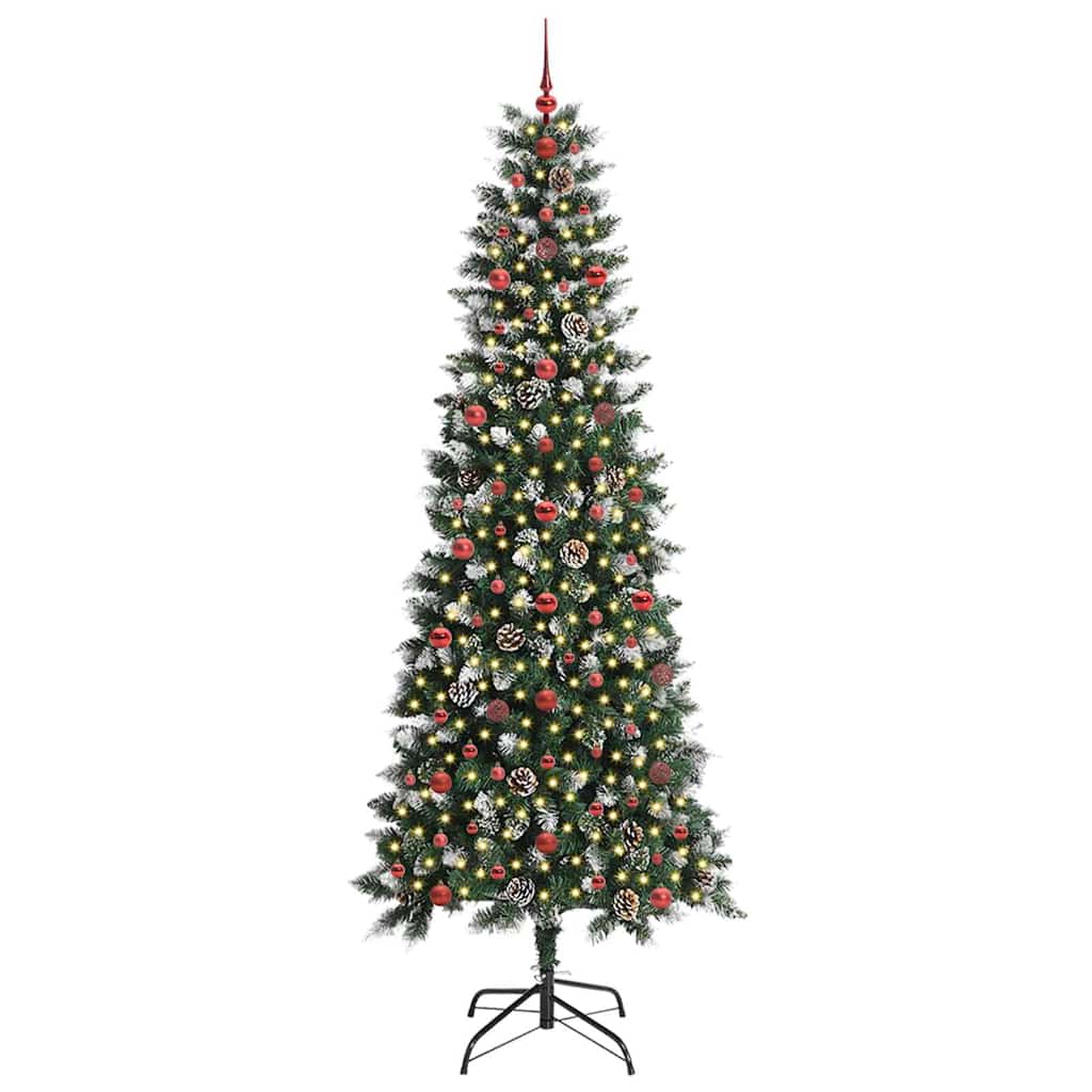 Kunstkerstboom met 300 LED Groen 240 cm PVC en Plastic en Staal is nu te koop bij PeponiXL, paradijselijk wonen!