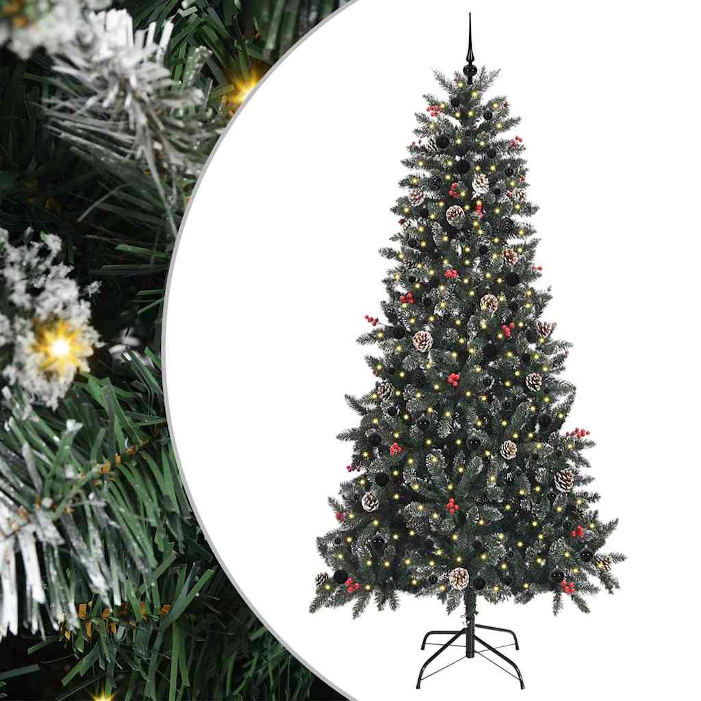 Kunstkerstboom met 300 LED Groen 240 cm PVC en Plastic en Staal is nu te koop bij PeponiXL, paradijselijk wonen!