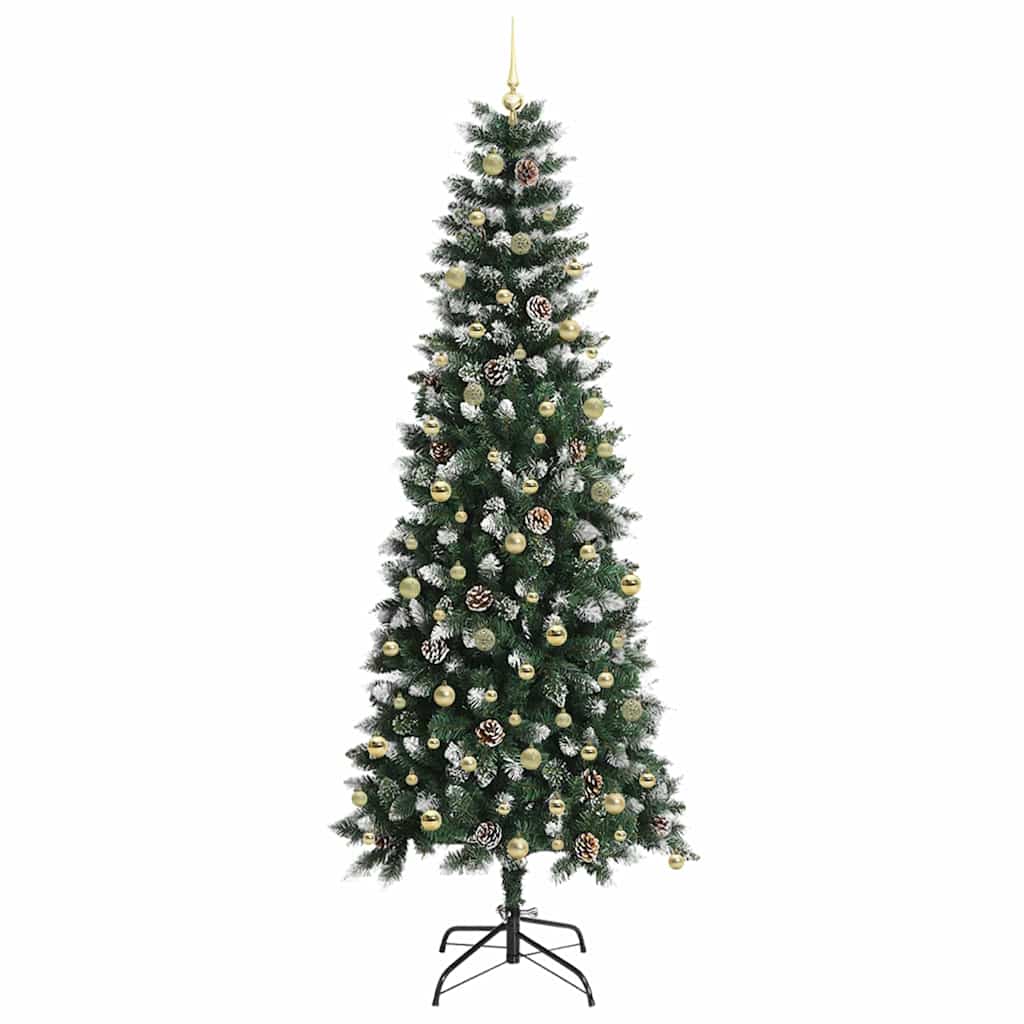 Kunstkerstboom met 300 LED Groen 240 cm PVC en Plastic en Staal is nu te koop bij PeponiXL, paradijselijk wonen!