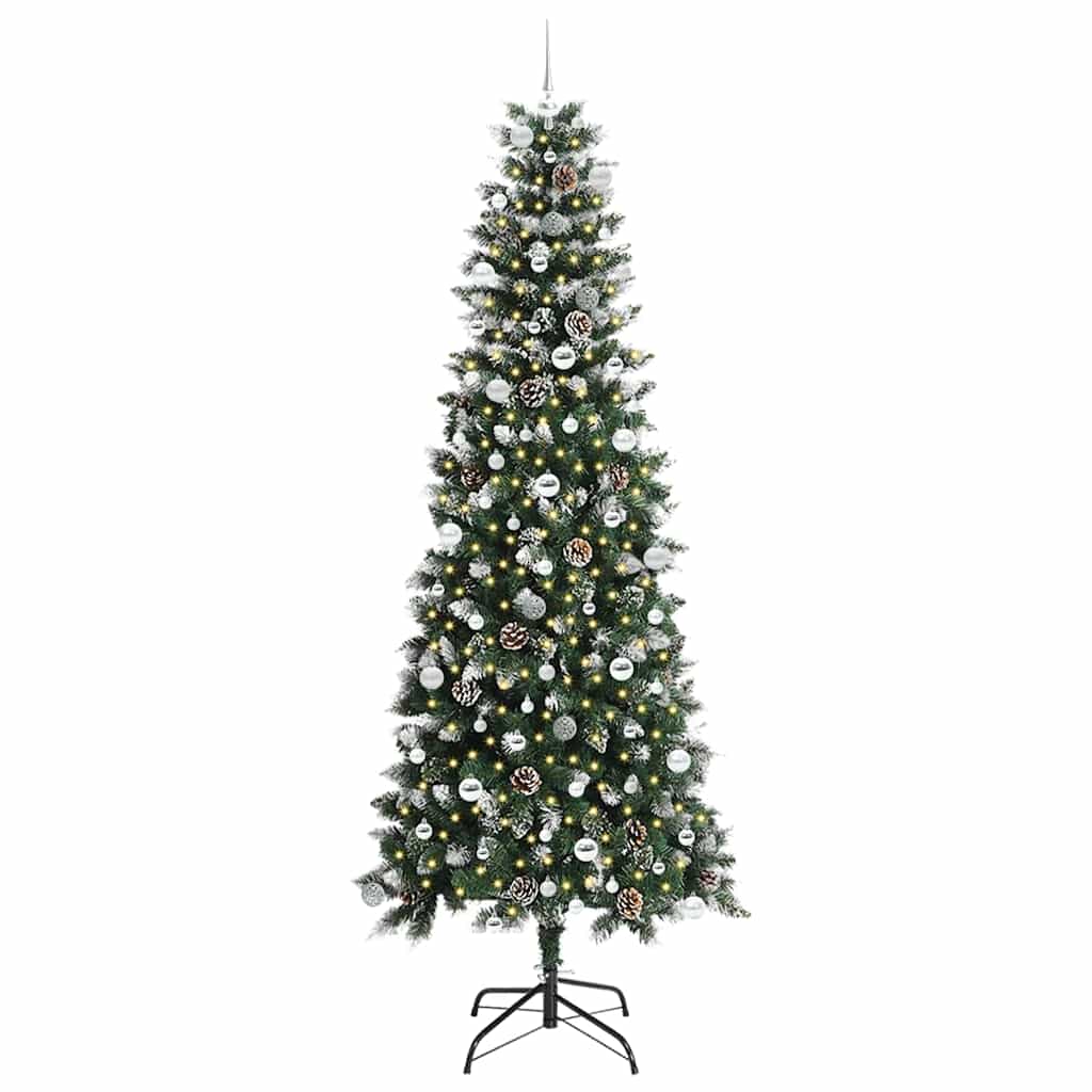 Kunstkerstboom met 300 LED Groen 240 cm PVC en Plastic en Staal is nu te koop bij PeponiXL, paradijselijk wonen!