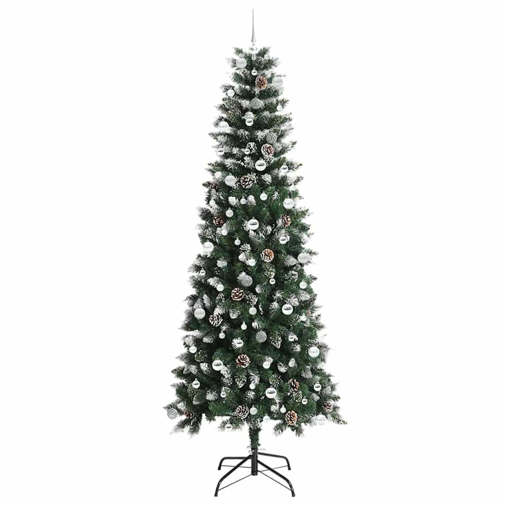 Kunstkerstboom met 300 LED Groen 240 cm PVC en Plastic en Staal is nu te koop bij PeponiXL, paradijselijk wonen!