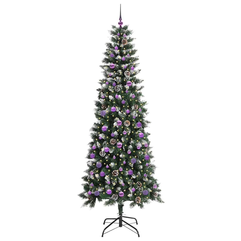 Kunstkerstboom met 300 LED Groen 240 cm PVC en Plastic en Staal is nu te koop bij PeponiXL, paradijselijk wonen!
