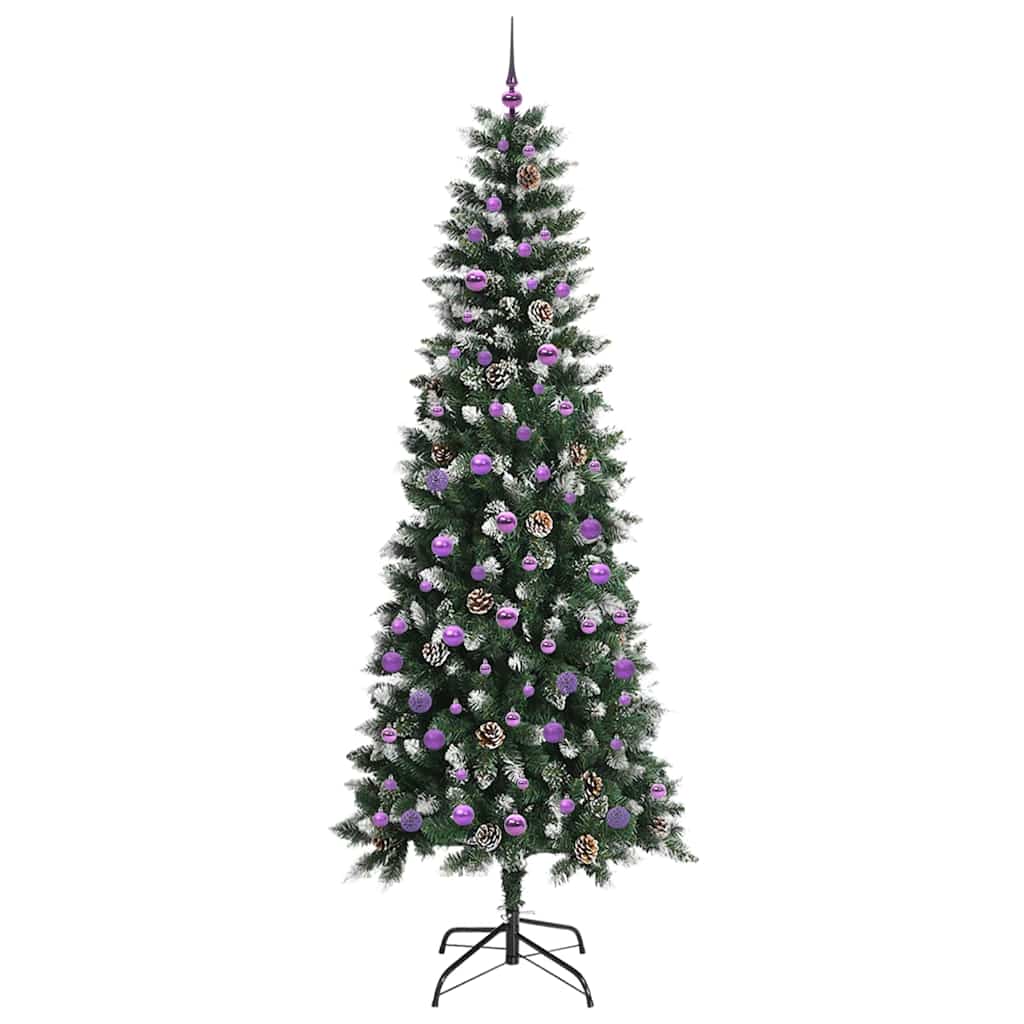 Kunstkerstboom met 300 LED Groen 240 cm PVC en Plastic en Staal is nu te koop bij PeponiXL, paradijselijk wonen!