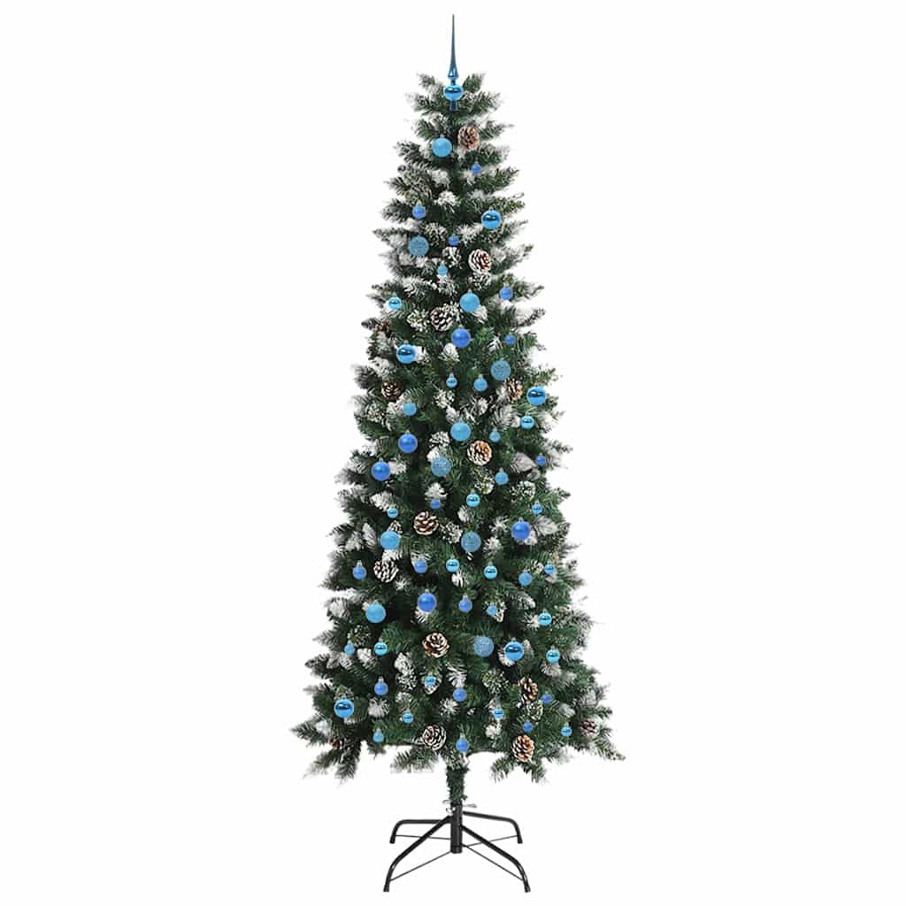 Kunstkerstboom met 300 LED Groen 240 cm PVC en Plastic en Staal is nu te koop bij PeponiXL, paradijselijk wonen!