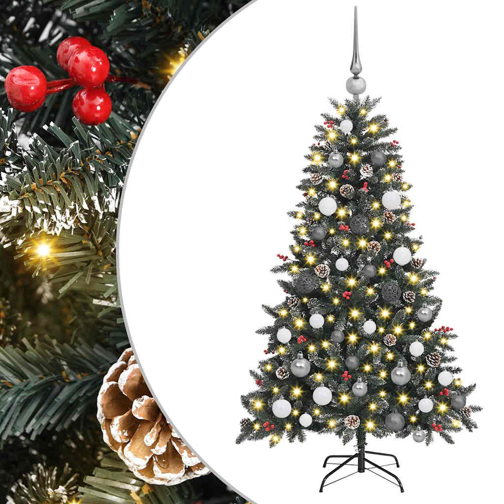 Kunstkerstboom met 150 LED Groen 150 cm PVC en Plastic en Staal is nu te koop bij PeponiXL, paradijselijk wonen!