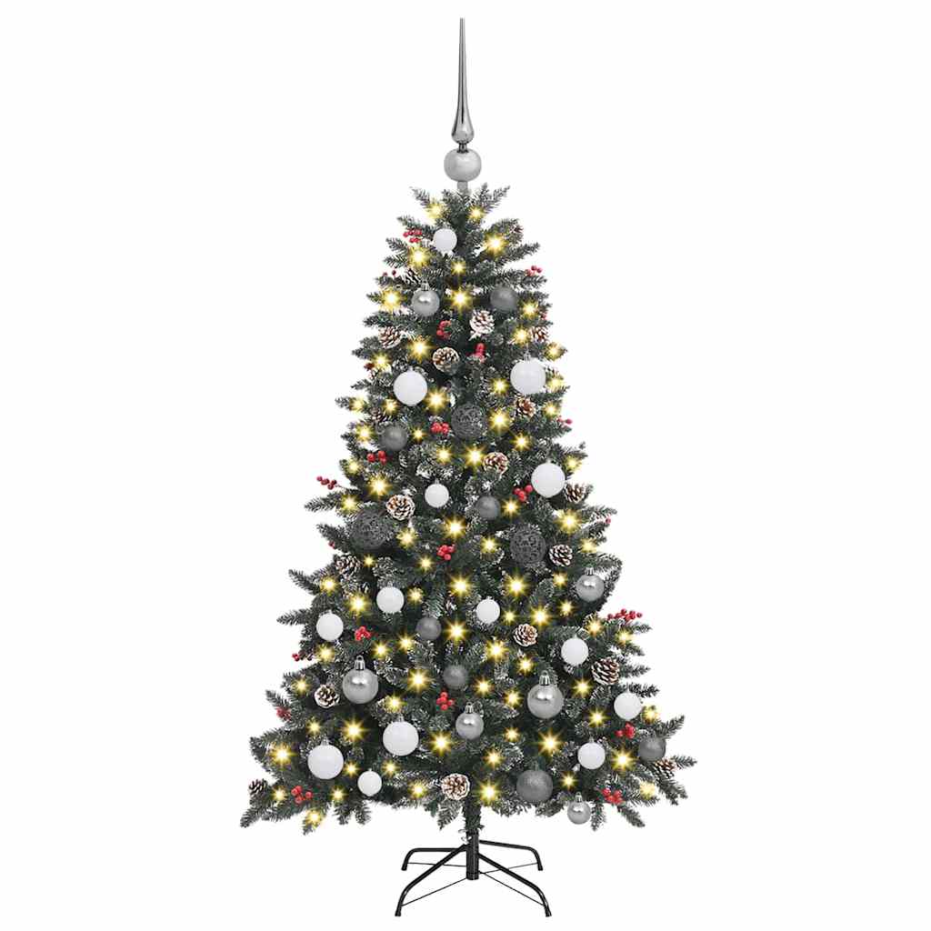 Kunstkerstboom met 150 LED Groen 150 cm PVC en Plastic en Staal is nu te koop bij PeponiXL, paradijselijk wonen!