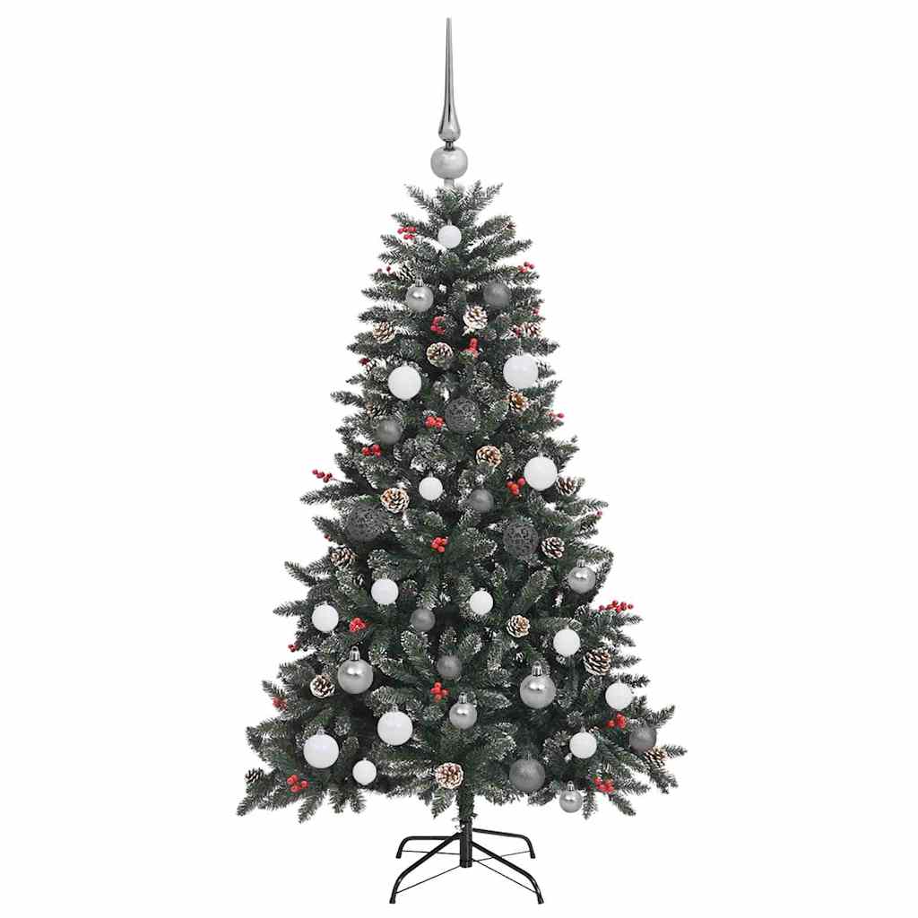 Kunstkerstboom met 150 LED Groen 150 cm PVC en Plastic en Staal is nu te koop bij PeponiXL, paradijselijk wonen!
