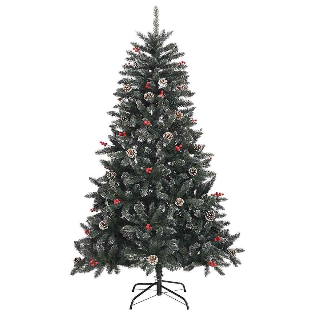 Kunstkerstboom met 150 LED Groen 150 cm PVC en Plastic en Staal is nu te koop bij PeponiXL, paradijselijk wonen!