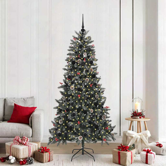 Kunstkerstboom met 300 LED Groen 210 cm PVC en Plastic en Staal is nu te koop bij PeponiXL, paradijselijk wonen!