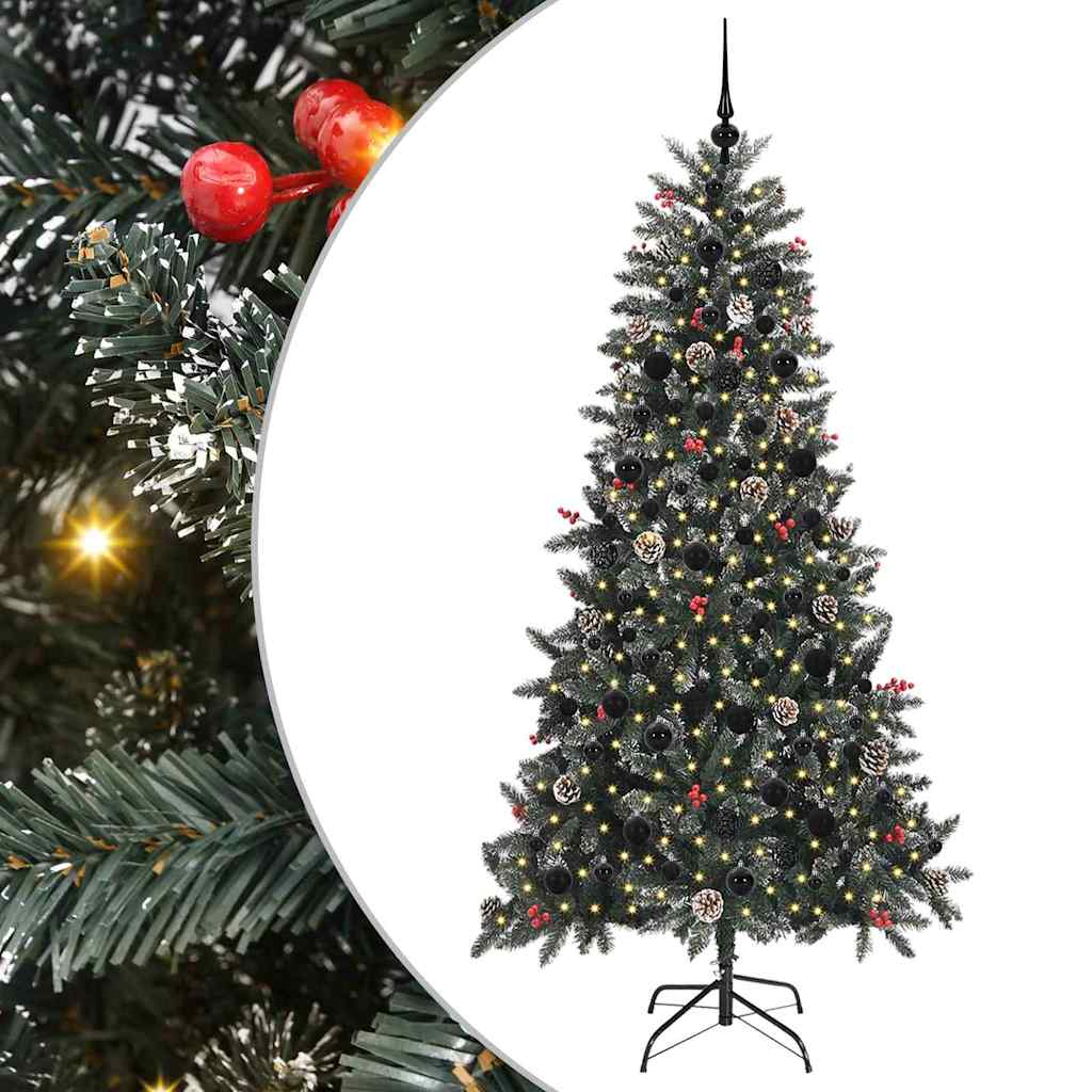 Kunstkerstboom met 300 LED Groen 210 cm PVC en Plastic en Staal is nu te koop bij PeponiXL, paradijselijk wonen!
