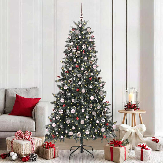 Kunstkerstboom met 300 LED Groen 210 cm PVC en Plastic en Staal is nu te koop bij PeponiXL, paradijselijk wonen!