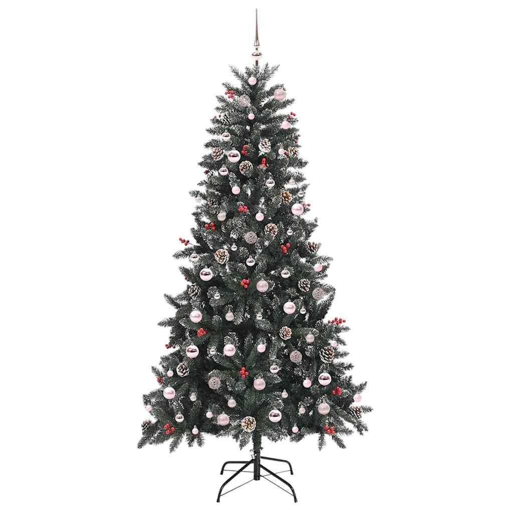 Kunstkerstboom met 300 LED Groen 210 cm PVC en Plastic en Staal is nu te koop bij PeponiXL, paradijselijk wonen!