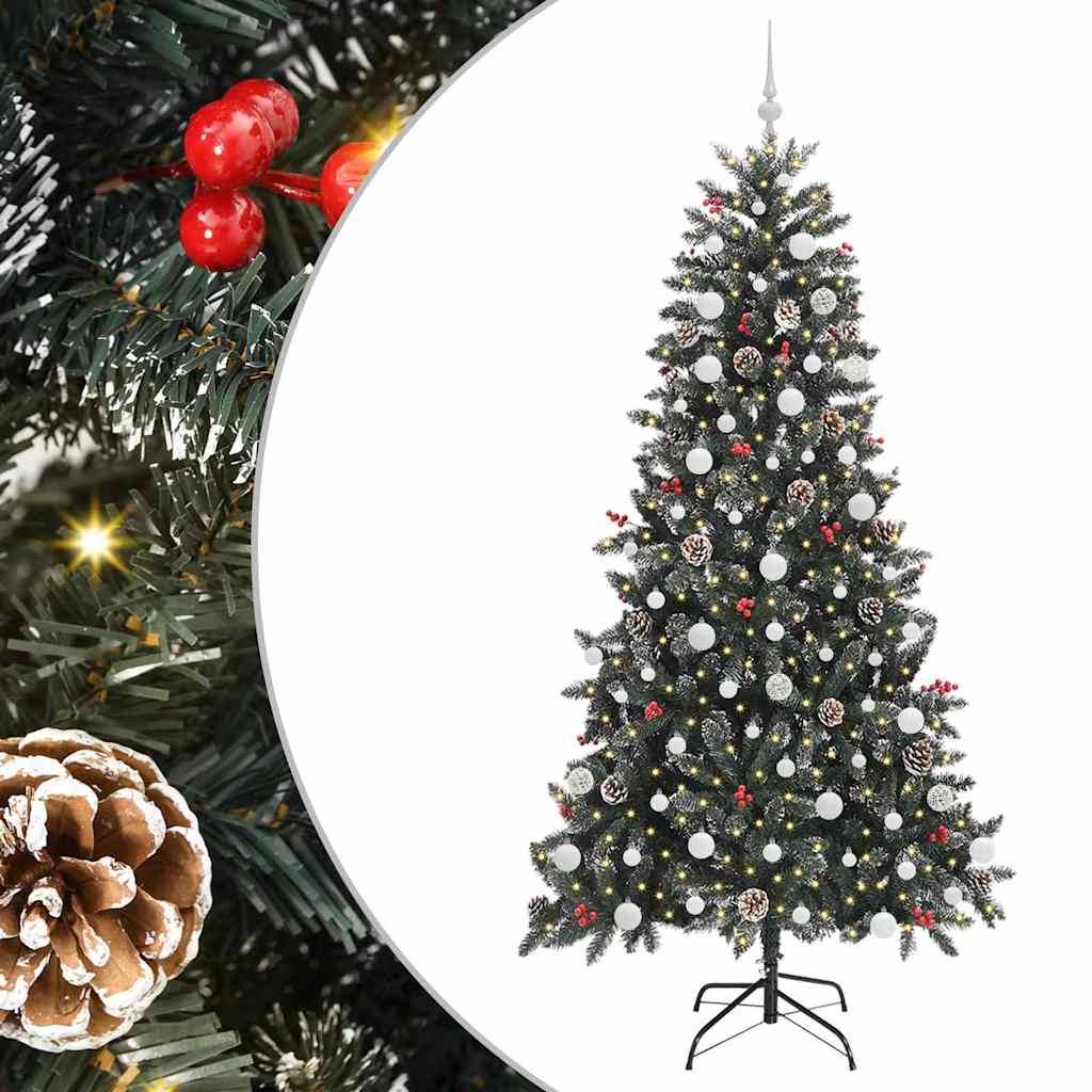 Kunstkerstboom met 300 LED Groen 210 cm PVC en Plastic en Staal is nu te koop bij PeponiXL, paradijselijk wonen!