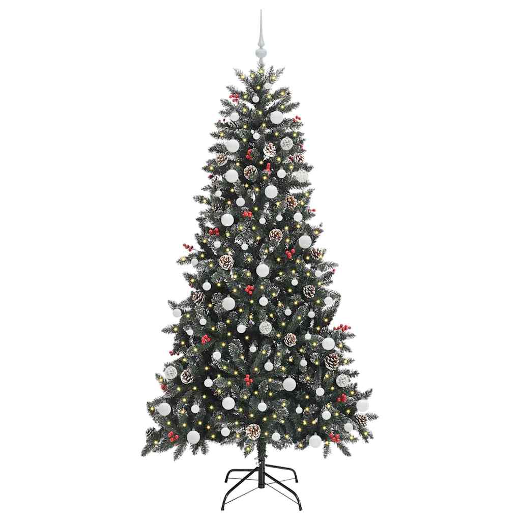 Kunstkerstboom met 300 LED Groen 210 cm PVC en Plastic en Staal is nu te koop bij PeponiXL, paradijselijk wonen!