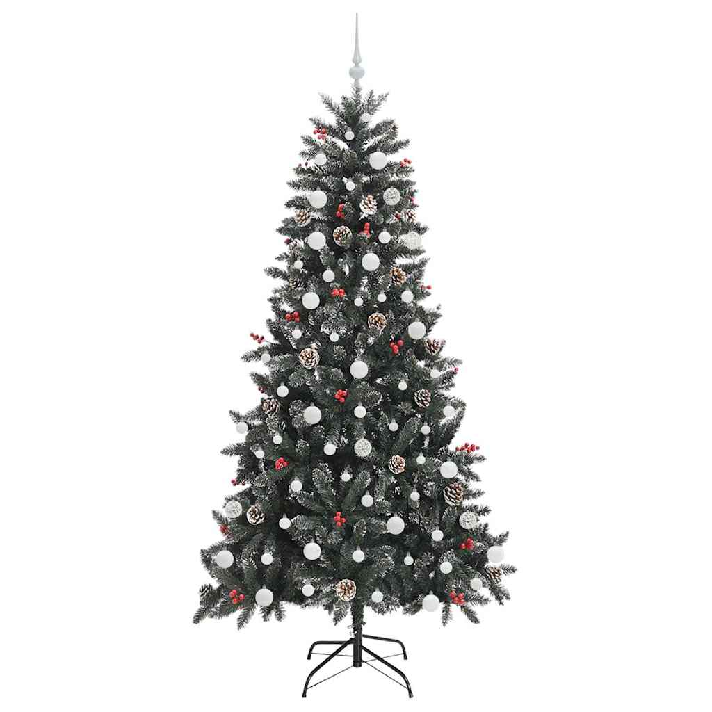 Kunstkerstboom met 300 LED Groen 210 cm PVC en Plastic en Staal is nu te koop bij PeponiXL, paradijselijk wonen!