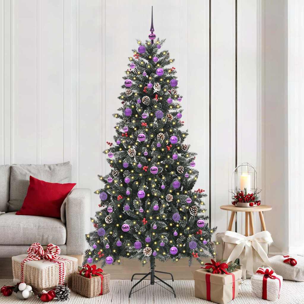 Kunstkerstboom met 300 LED Groen 210 cm PVC en Plastic en Staal is nu te koop bij PeponiXL, paradijselijk wonen!
