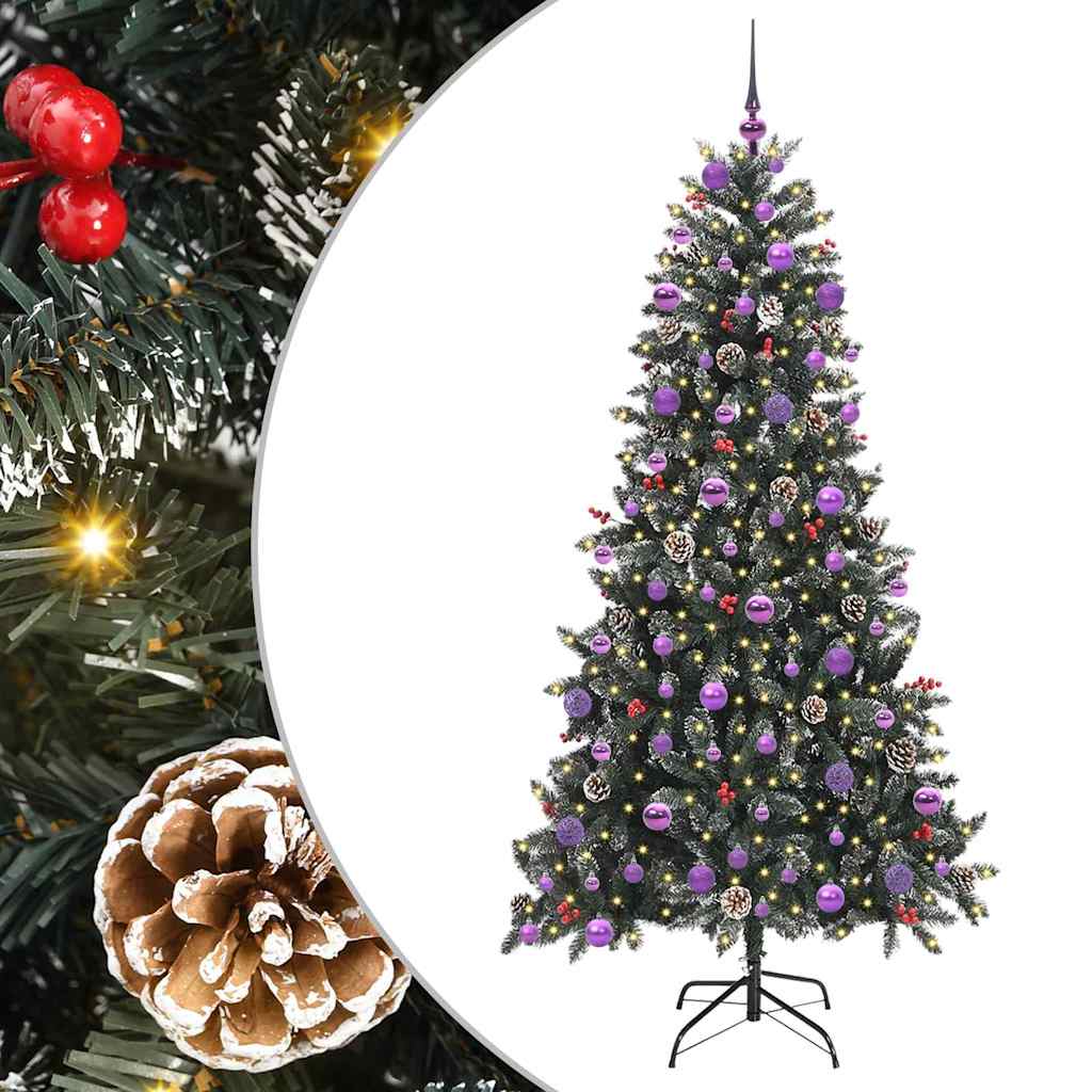 Kunstkerstboom met 300 LED Groen 210 cm PVC en Plastic en Staal is nu te koop bij PeponiXL, paradijselijk wonen!