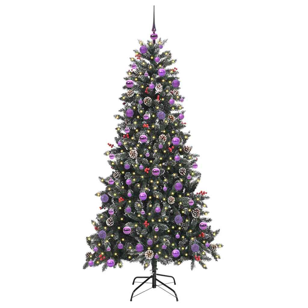 Kunstkerstboom met 300 LED Groen 210 cm PVC en Plastic en Staal is nu te koop bij PeponiXL, paradijselijk wonen!