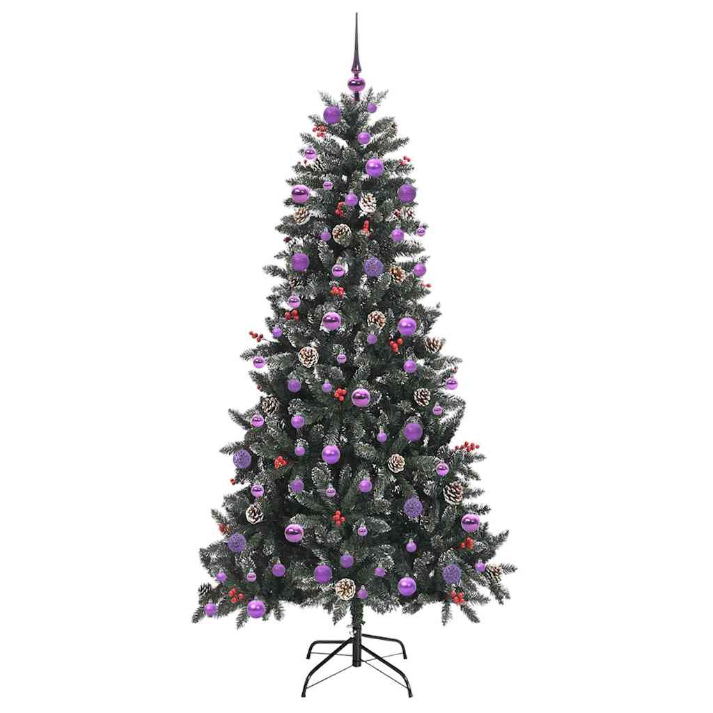 Kunstkerstboom met 300 LED Groen 210 cm PVC en Plastic en Staal is nu te koop bij PeponiXL, paradijselijk wonen!