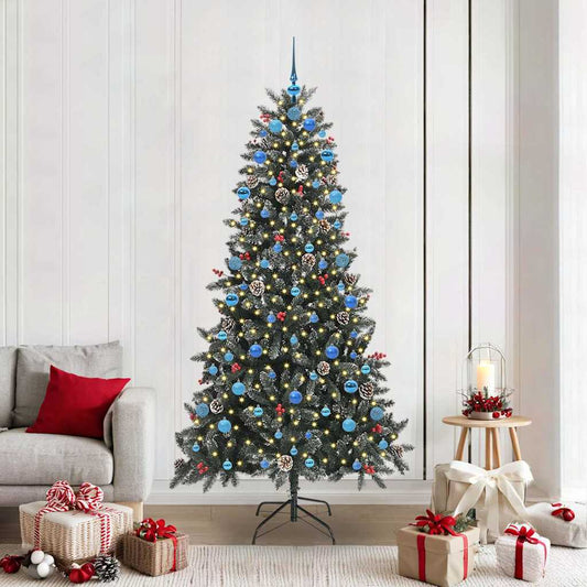Kunstkerstboom met 300 LED Groen 210 cm PVC en Plastic en Staal is nu te koop bij PeponiXL, paradijselijk wonen!
