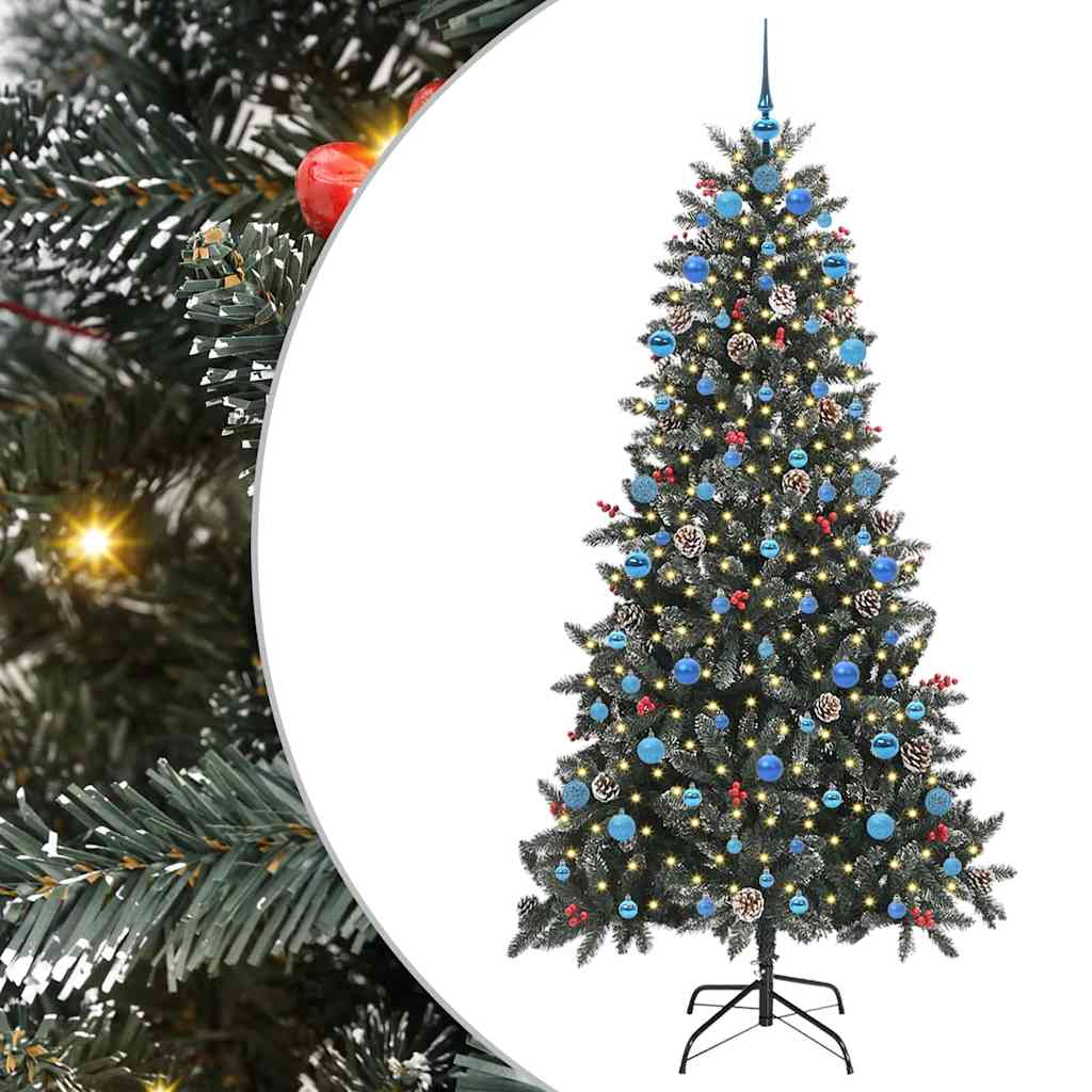 Kunstkerstboom met 300 LED Groen 210 cm PVC en Plastic en Staal is nu te koop bij PeponiXL, paradijselijk wonen!