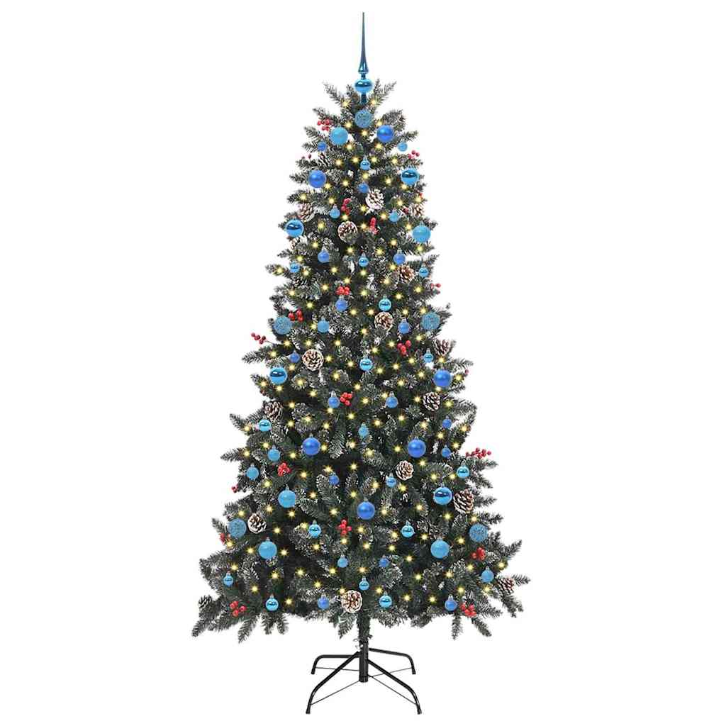 Kunstkerstboom met 300 LED Groen 210 cm PVC en Plastic en Staal is nu te koop bij PeponiXL, paradijselijk wonen!