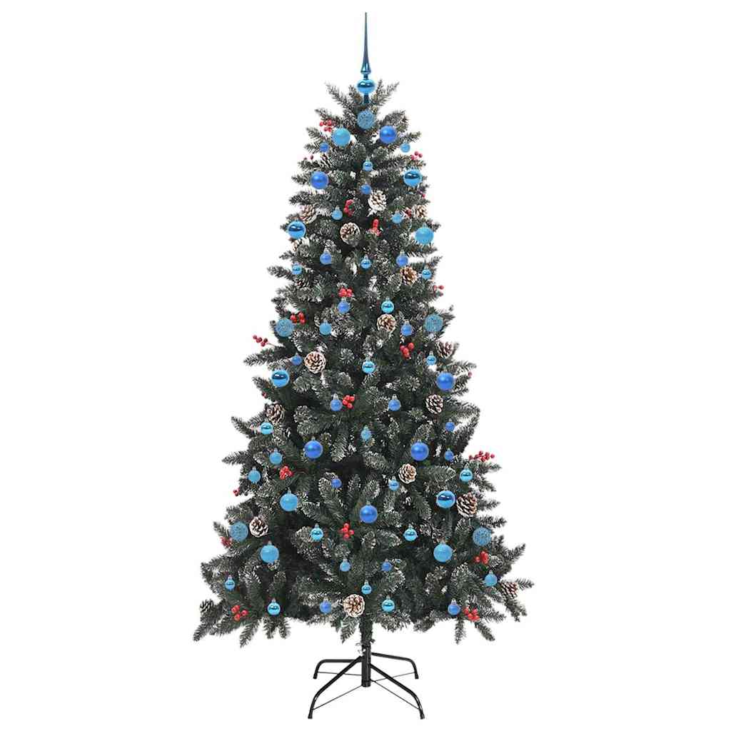 Kunstkerstboom met 300 LED Groen 210 cm PVC en Plastic en Staal is nu te koop bij PeponiXL, paradijselijk wonen!