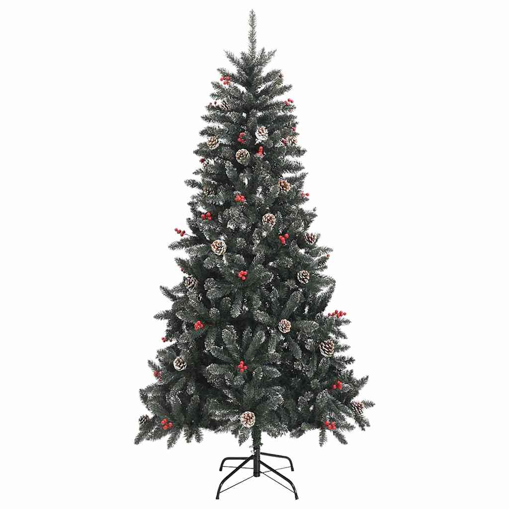 Kunstkerstboom met 300 LED Groen 210 cm PVC en Plastic en Staal is nu te koop bij PeponiXL, paradijselijk wonen!