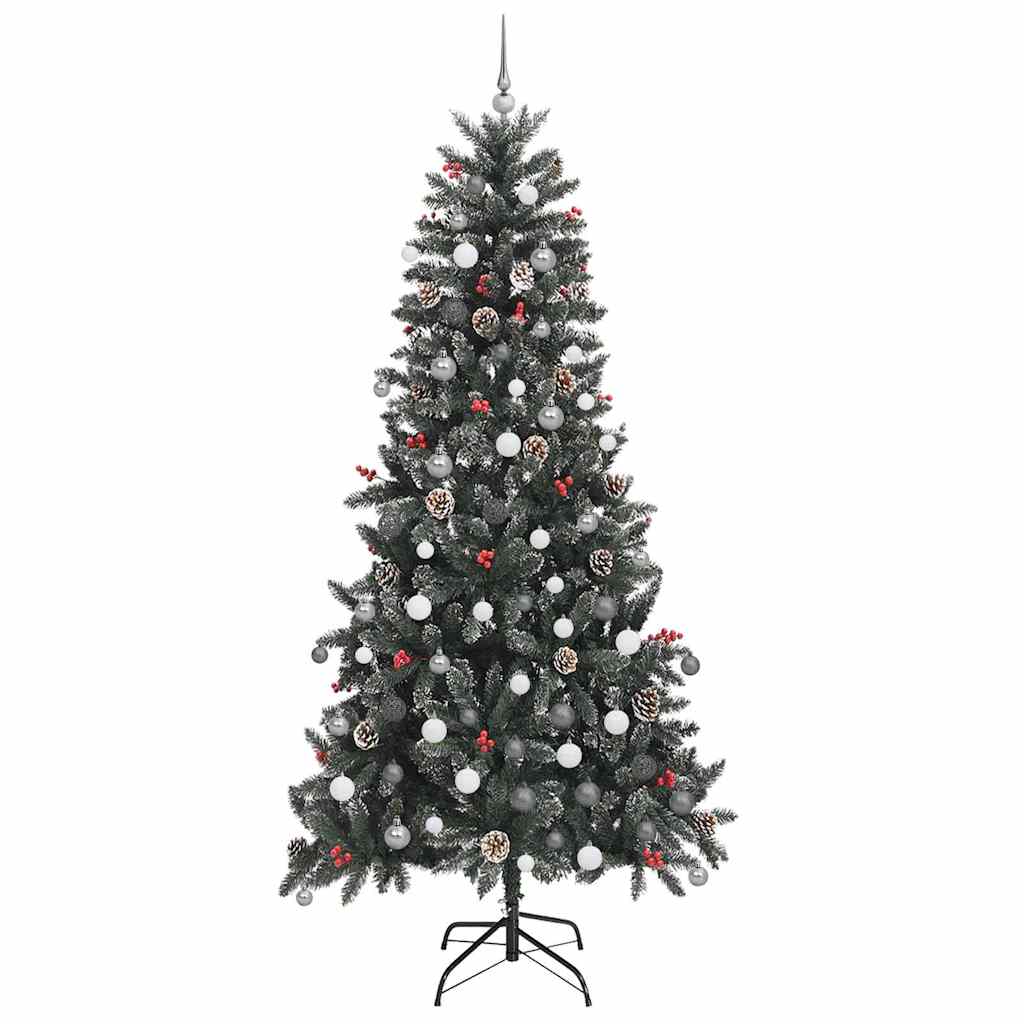 Kunstkerstboom met 300 LED Groen 240 cm PVC en Plastic en Staal is nu te koop bij PeponiXL, paradijselijk wonen!