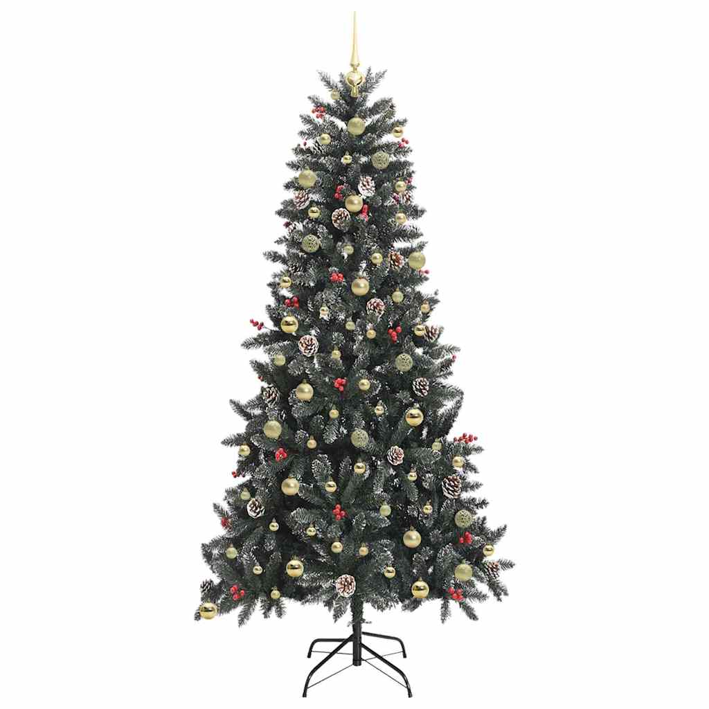 Kunstkerstboom met 300 LED Groen 240 cm PVC en Plastic en Staal is nu te koop bij PeponiXL, paradijselijk wonen!