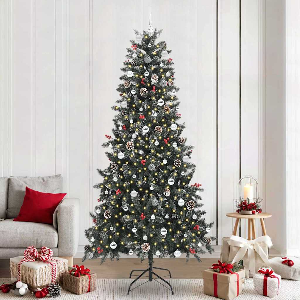 Kunstkerstboom met 300 LED Groen 240 cm PVC en Plastic en Staal is nu te koop bij PeponiXL, paradijselijk wonen!