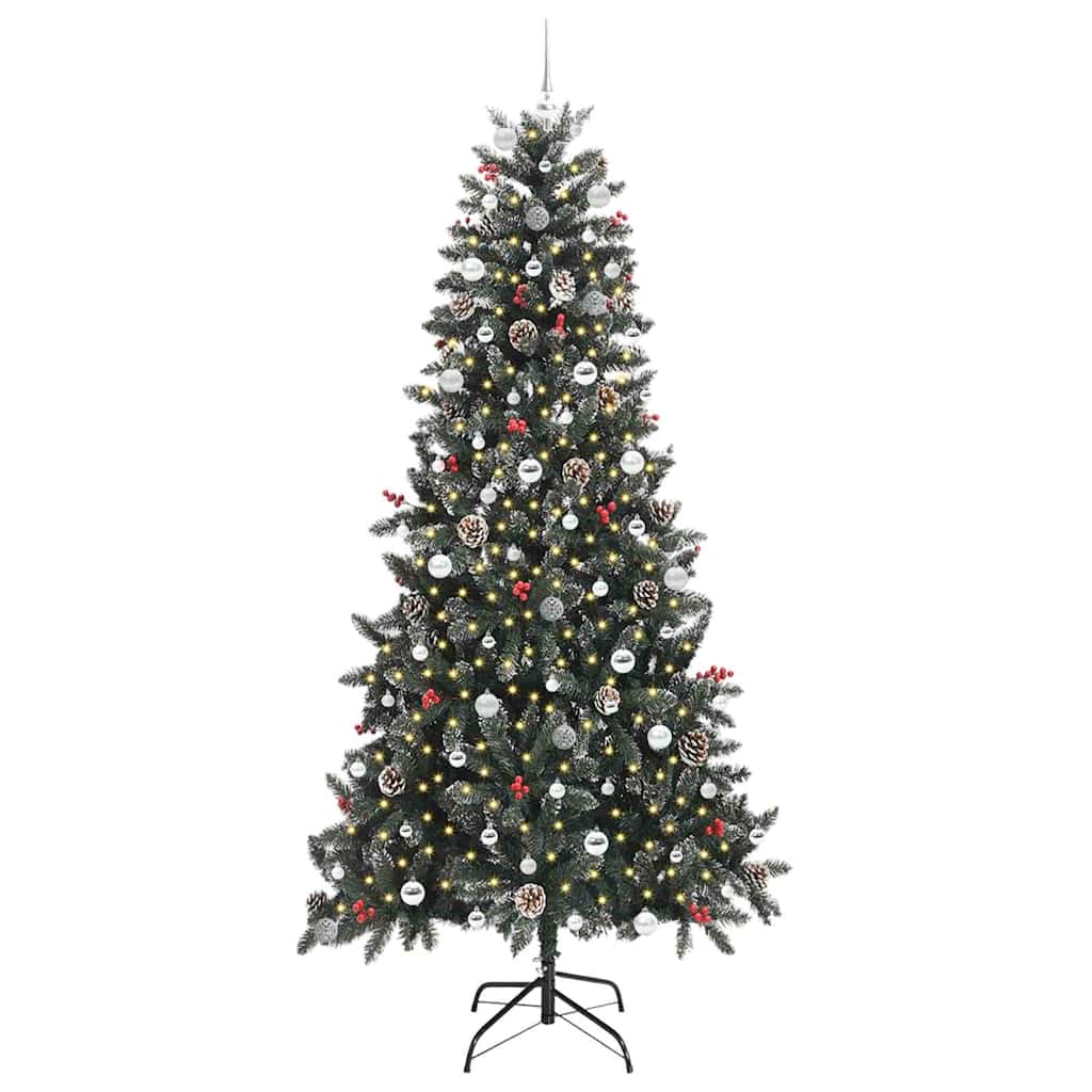 Kunstkerstboom met 300 LED Groen 240 cm PVC en Plastic en Staal is nu te koop bij PeponiXL, paradijselijk wonen!