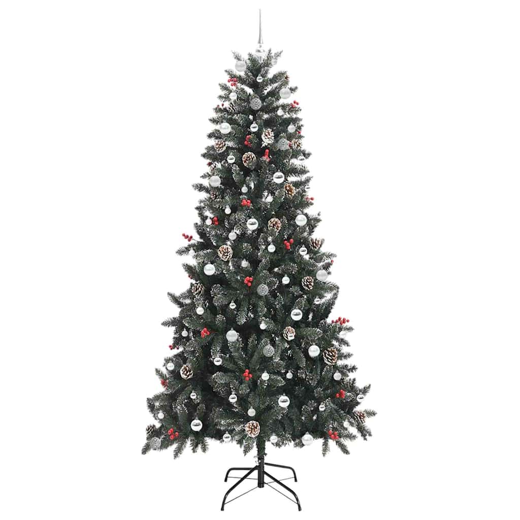 Kunstkerstboom met 300 LED Groen 240 cm PVC en Plastic en Staal is nu te koop bij PeponiXL, paradijselijk wonen!