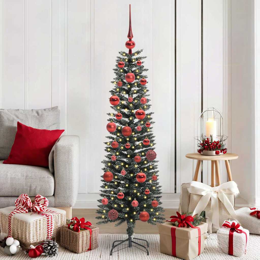 Kunstkerstboom met 150 LED Groen 150 cm PVC en Plastic en Staal is nu te koop bij PeponiXL, paradijselijk wonen!