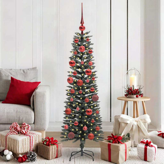 Kunstkerstboom met 150 LED Groen 150 cm PVC en Plastic en Staal is nu te koop bij PeponiXL, paradijselijk wonen!