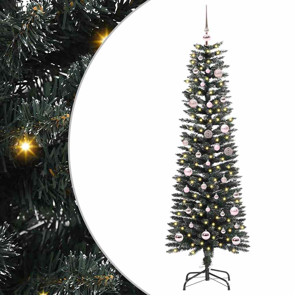 Kunstkerstboom met 150 LED Groen 150 cm PVC en Plastic en Staal is nu te koop bij PeponiXL, paradijselijk wonen!