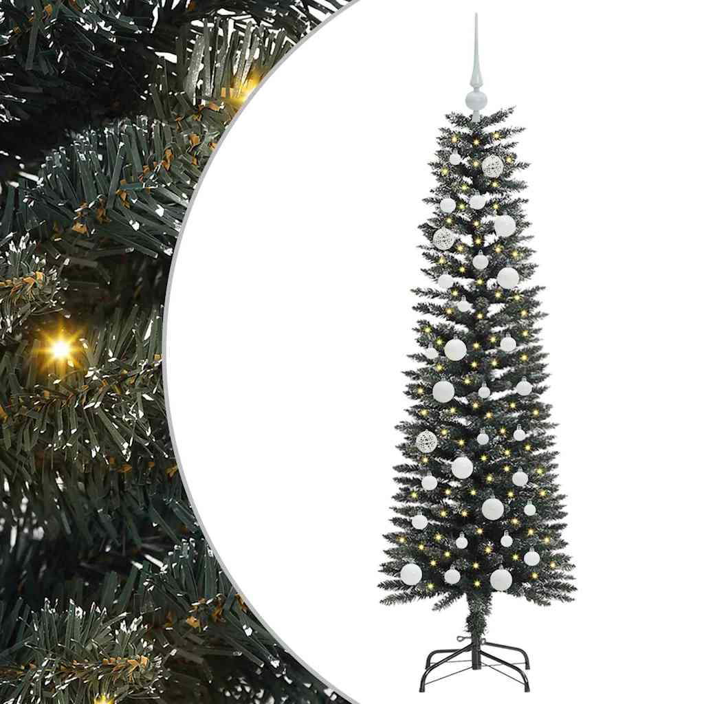 Kunstkerstboom met 150 LED Groen 150 cm PVC en Plastic en Staal is nu te koop bij PeponiXL, paradijselijk wonen!