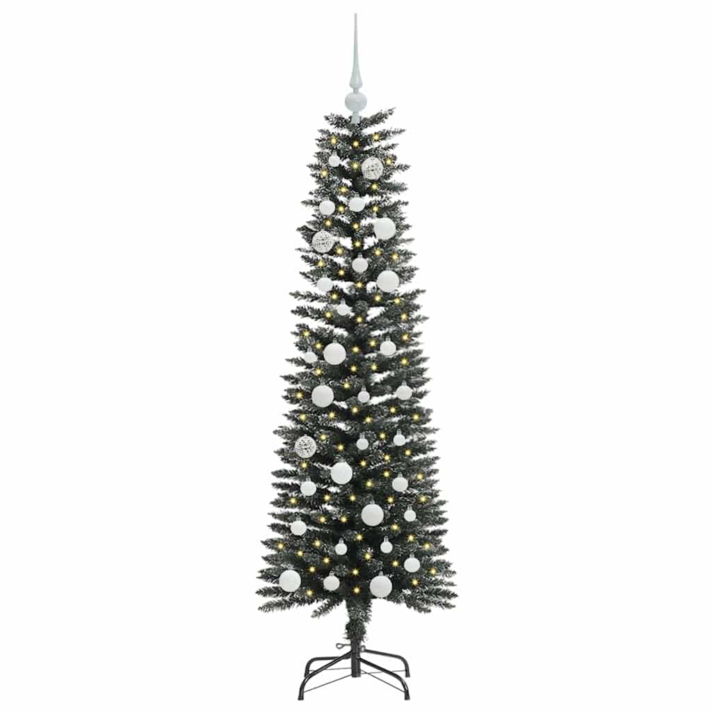 Kunstkerstboom met 150 LED Groen 150 cm PVC en Plastic en Staal is nu te koop bij PeponiXL, paradijselijk wonen!