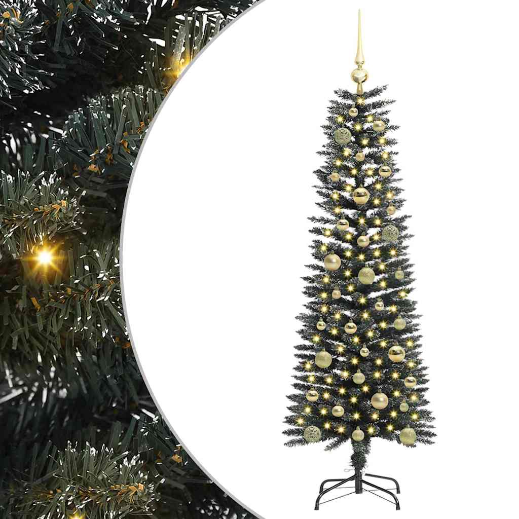 Kunstkerstboom met 150 LED Groen 150 cm PVC en Plastic en Staal is nu te koop bij PeponiXL, paradijselijk wonen!