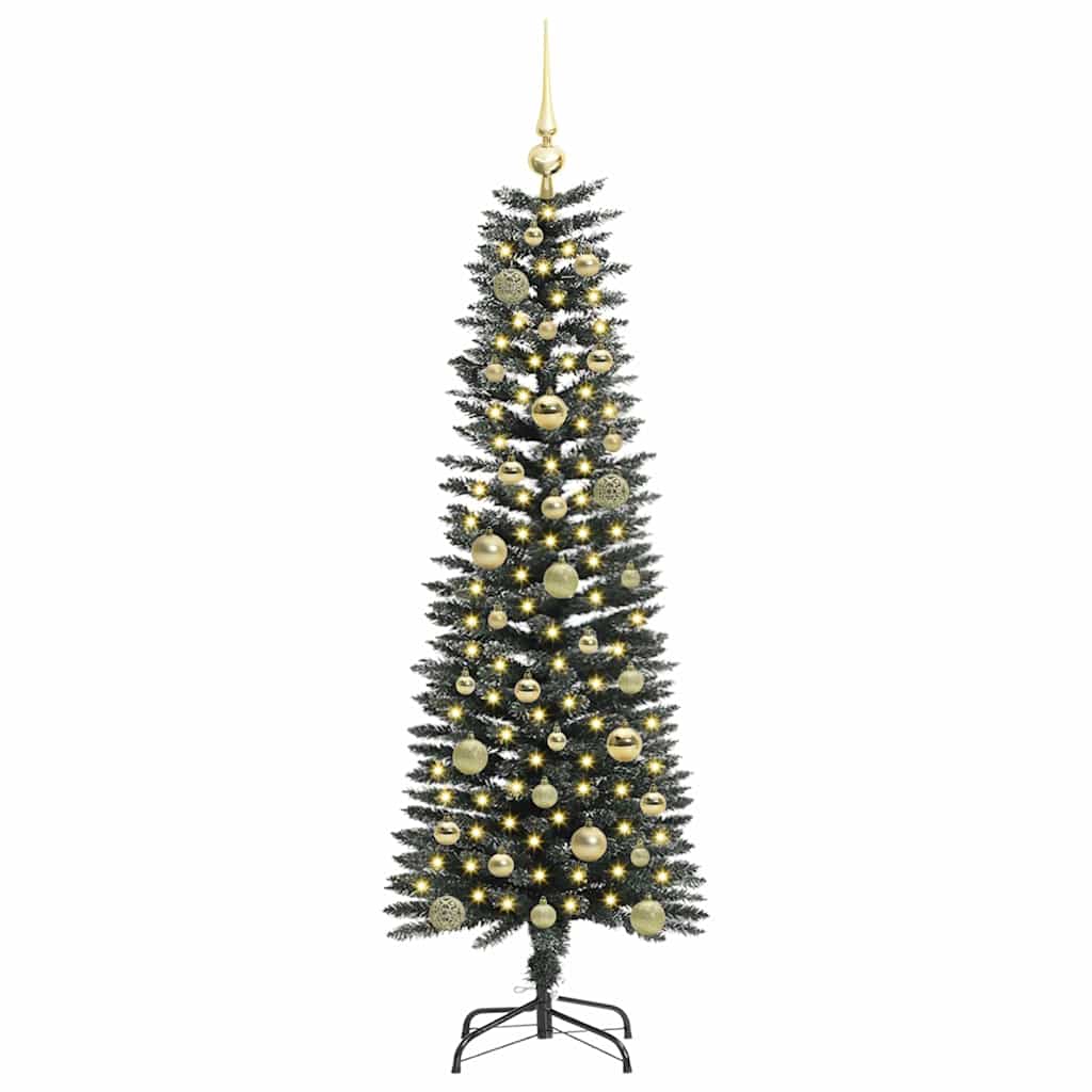 Kunstkerstboom met 150 LED Groen 150 cm PVC en Plastic en Staal is nu te koop bij PeponiXL, paradijselijk wonen!