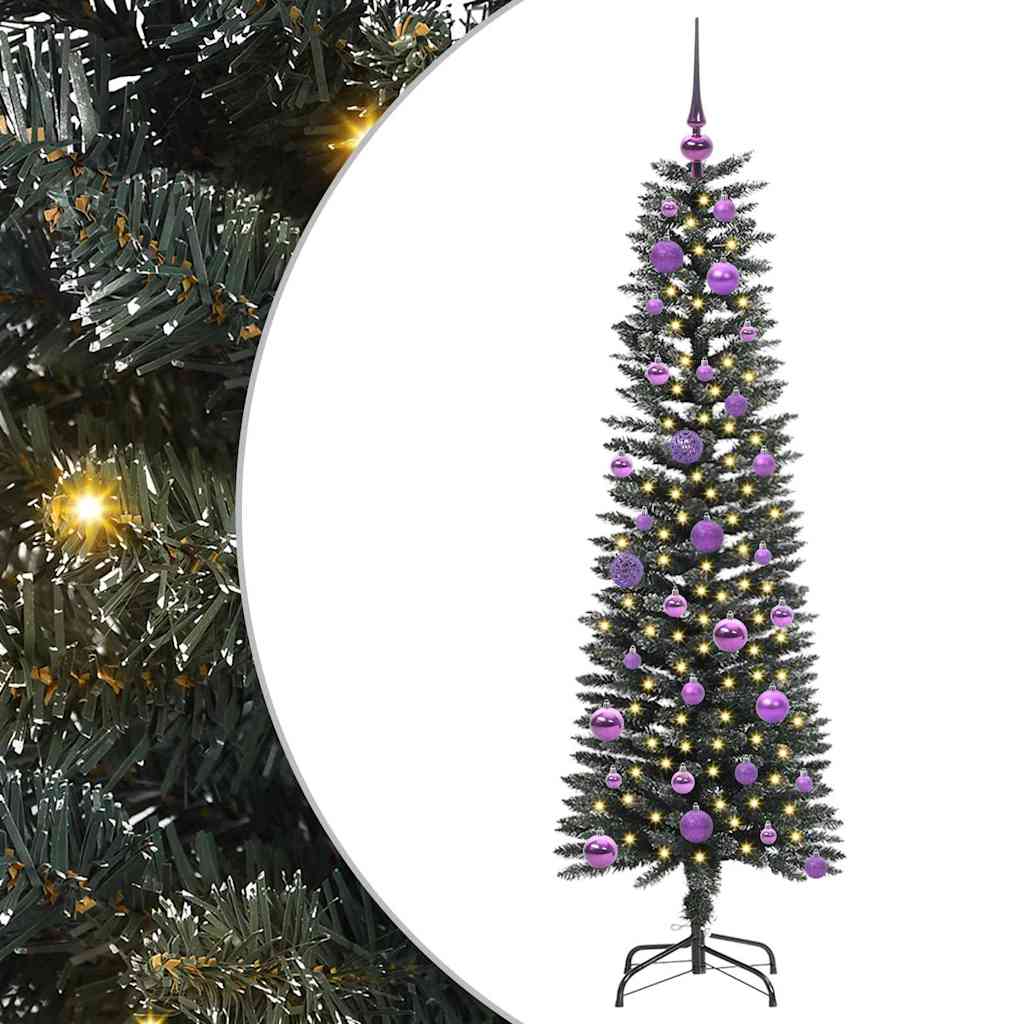 Kunstkerstboom met 150 LED Groen 150 cm PVC en Plastic en Staal is nu te koop bij PeponiXL, paradijselijk wonen!