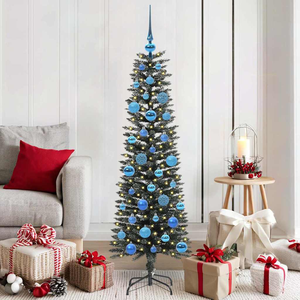 Kunstkerstboom met 150 LED Groen 150 cm PVC en Plastic en Staal is nu te koop bij PeponiXL, paradijselijk wonen!