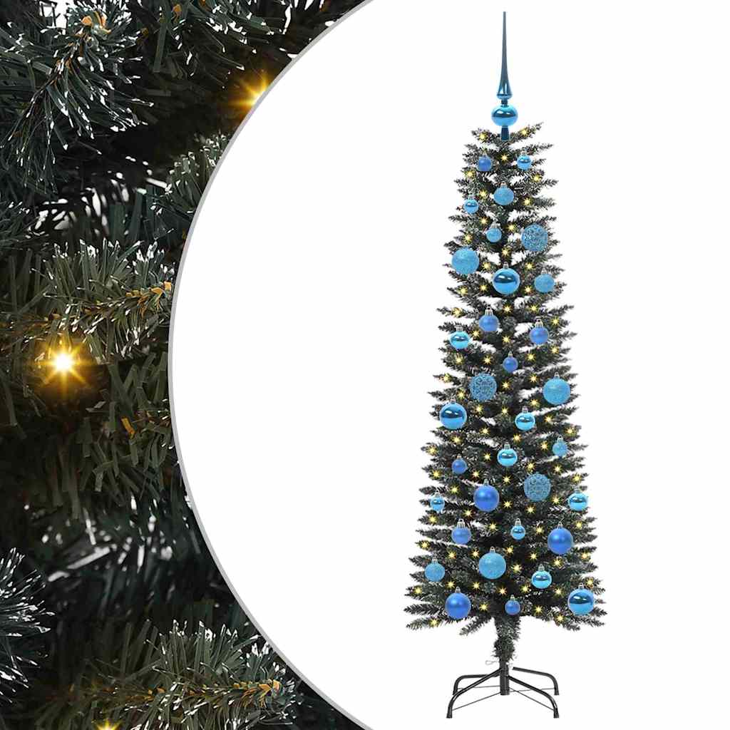 Kunstkerstboom met 150 LED Groen 150 cm PVC en Plastic en Staal is nu te koop bij PeponiXL, paradijselijk wonen!