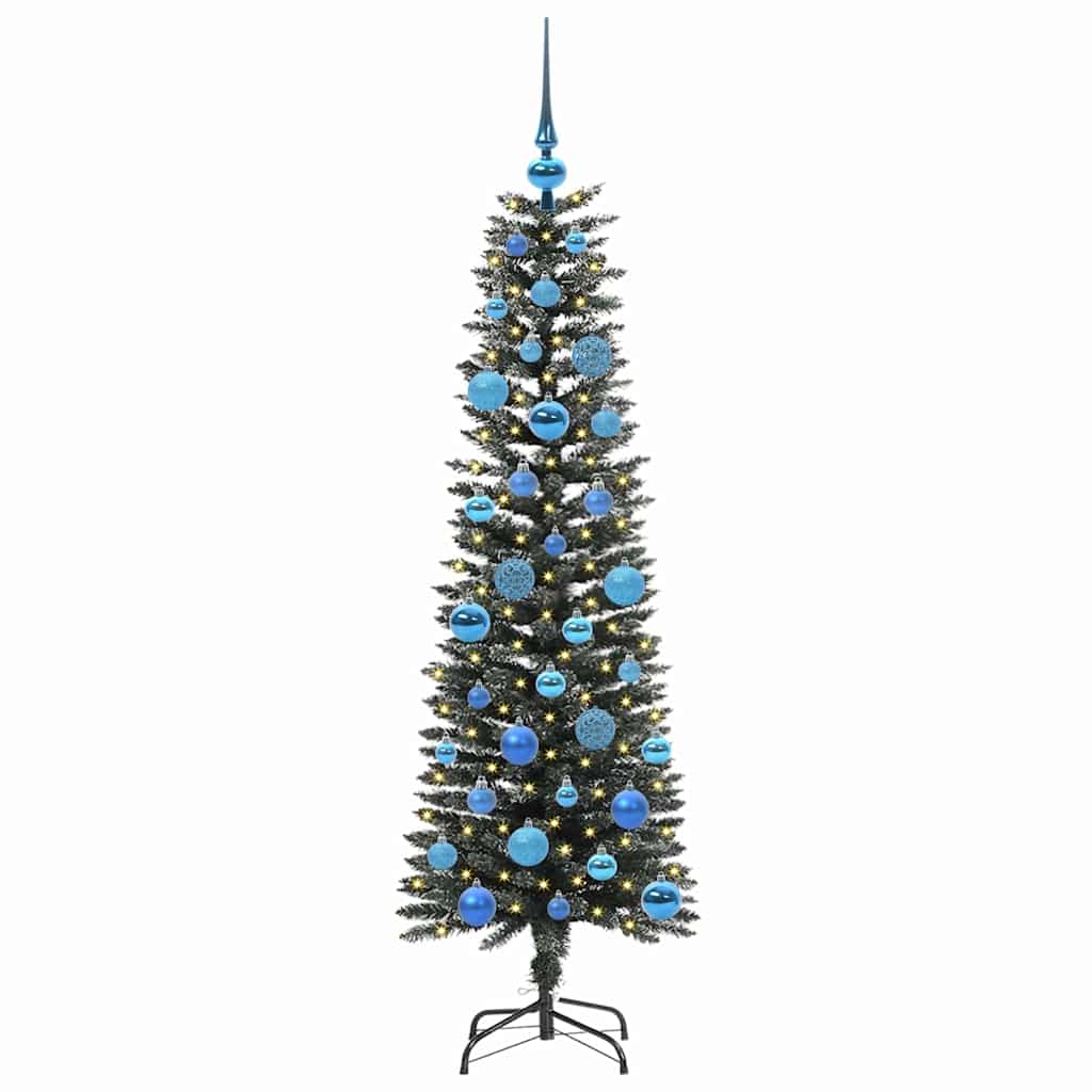 Kunstkerstboom met 150 LED Groen 150 cm PVC en Plastic en Staal is nu te koop bij PeponiXL, paradijselijk wonen!