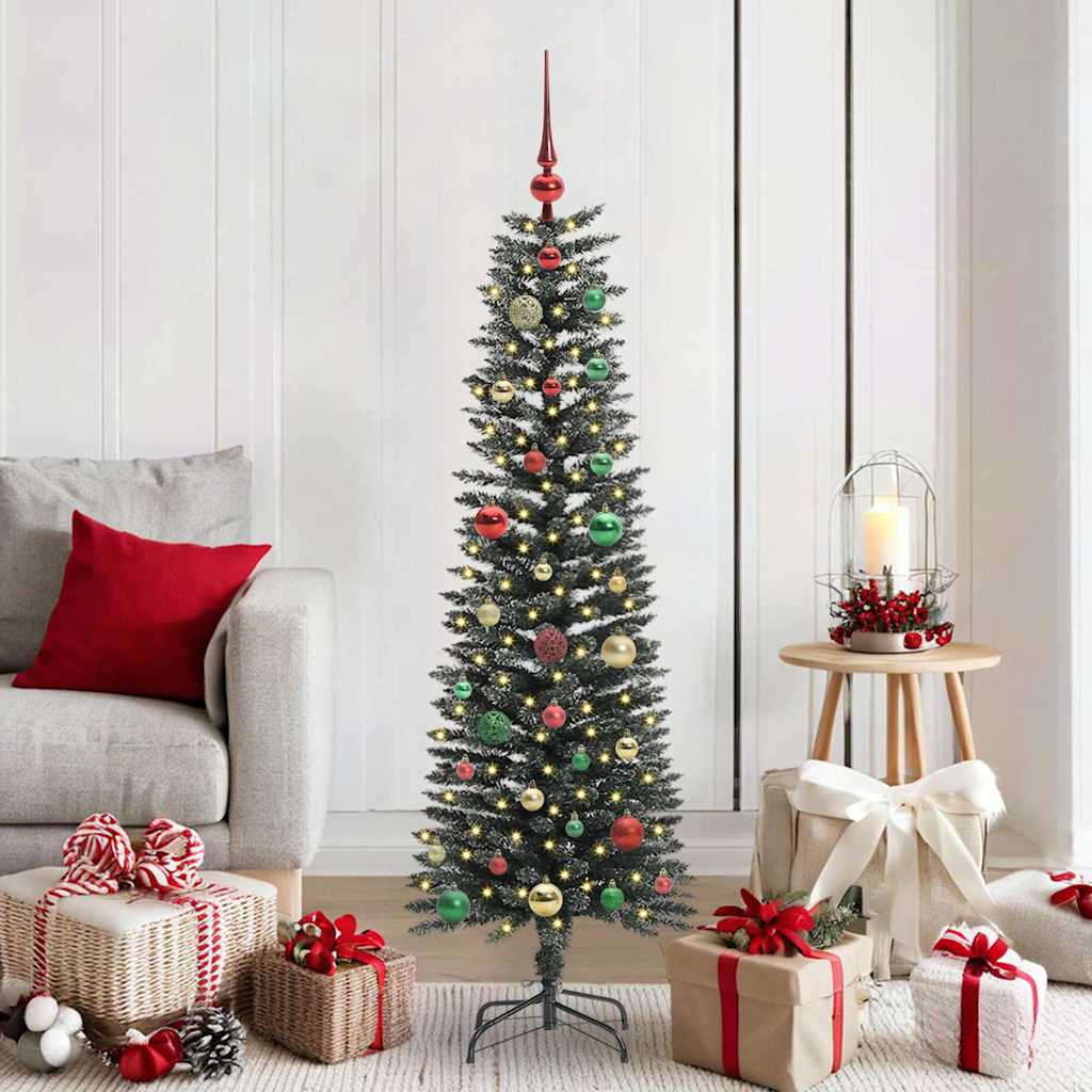 Kunstkerstboom met 150 LED Groen 150 cm PVC en Plastic en Staal is nu te koop bij PeponiXL, paradijselijk wonen!