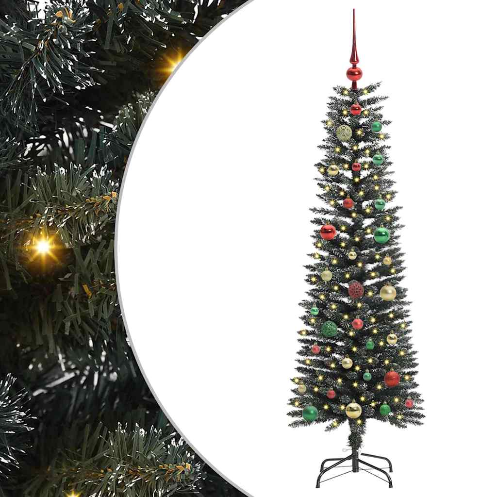 Kunstkerstboom met 150 LED Groen 150 cm PVC en Plastic en Staal is nu te koop bij PeponiXL, paradijselijk wonen!