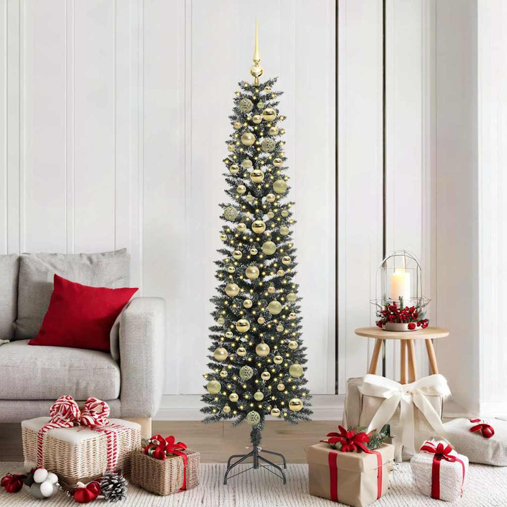 Kunstkerstboom met 300 LED Groen 180 cm PVC en Plastic en Staal is nu te koop bij PeponiXL, paradijselijk wonen!